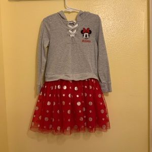 Disney Minnie hoodie and tulle dress size 5